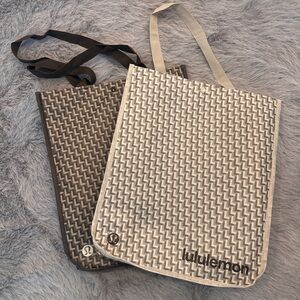 Lululemon NEW reusable bags /  Brown and cream
